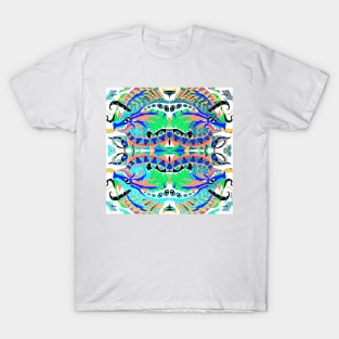 the kraken octopus kaiju monster in madness pattern ecopop T-Shirt